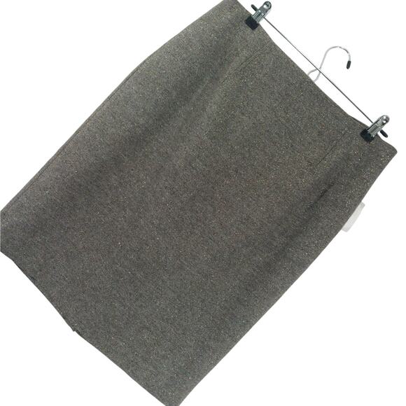 NWT@$40! LIZ CLAIBORNE! ESPRESSO BROWN AND METALLIC GOLD WOVEN SKIRT! SZ 12 - Picture 1 of 9